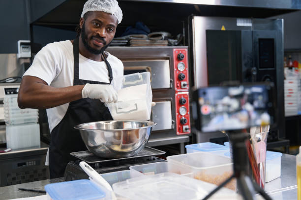istock African cook shooting online video cooking lesson 1368263696