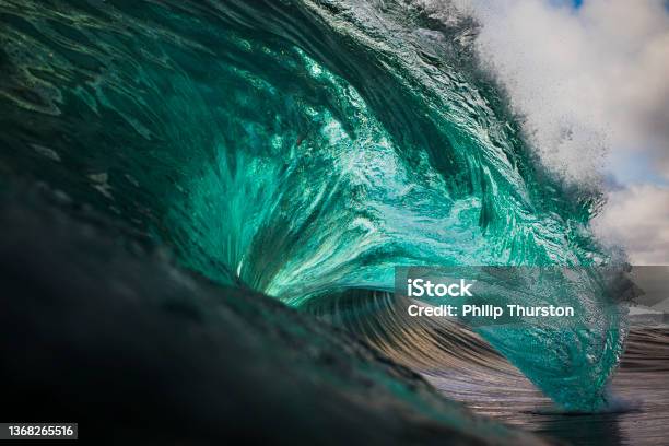 Vibrant Emerald Green Ocean Wave Stock Photo - Download Image Now - Wave - Water, Wave Pattern, Abstract