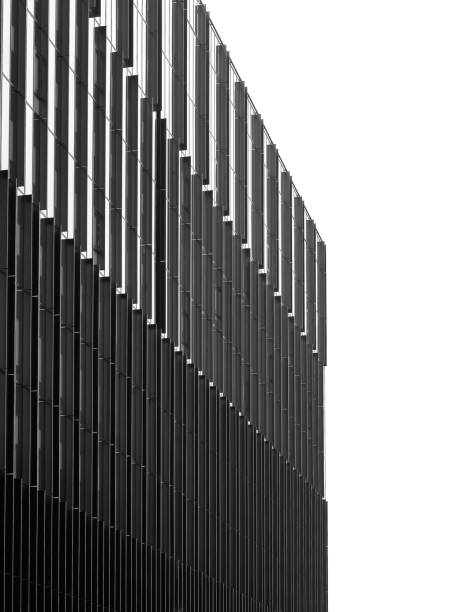 istock Black and white detail with a modern office building 1368265530