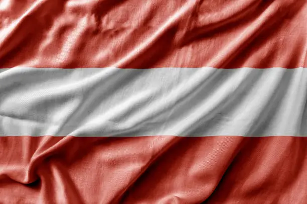 Photo of Waving detailed national country flag of Austria