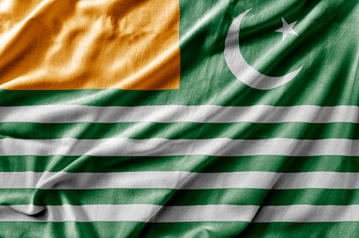 Waving detailed national country flag of Azad Kashmir