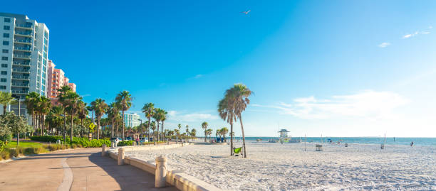 istock Clearwater beach with beautiful white sand in Florida USA 1368268903