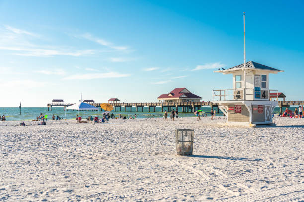 istock Clearwater beach with beautiful white sand in Florida USA 1368269012