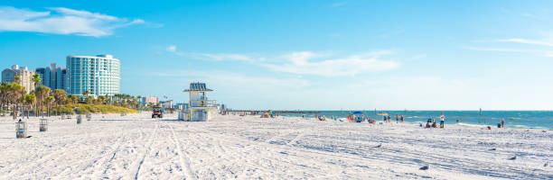 istock Clearwater beach with beautiful white sand in Florida USA 1368270041
