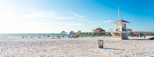 istock Clearwater beach with beautiful white sand in Florida USA 1368270115