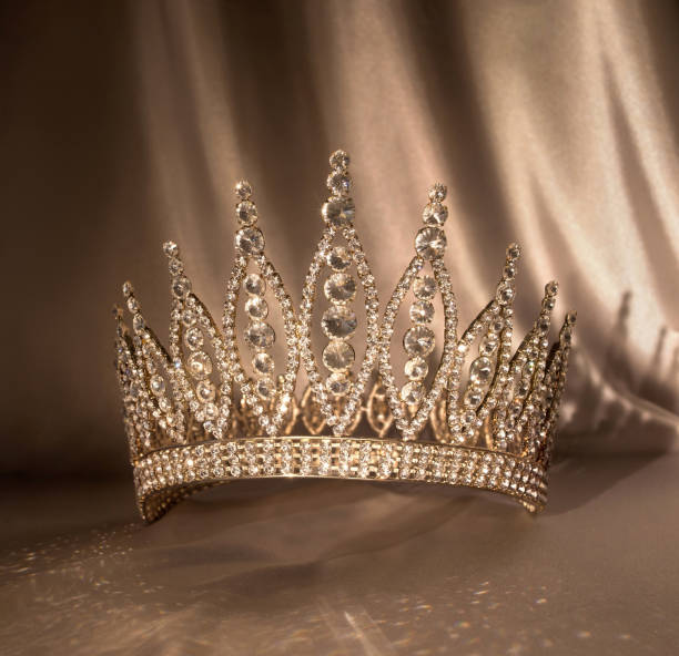 istock Golden contest royal crown. Precious accessory. Queen. 1368270287