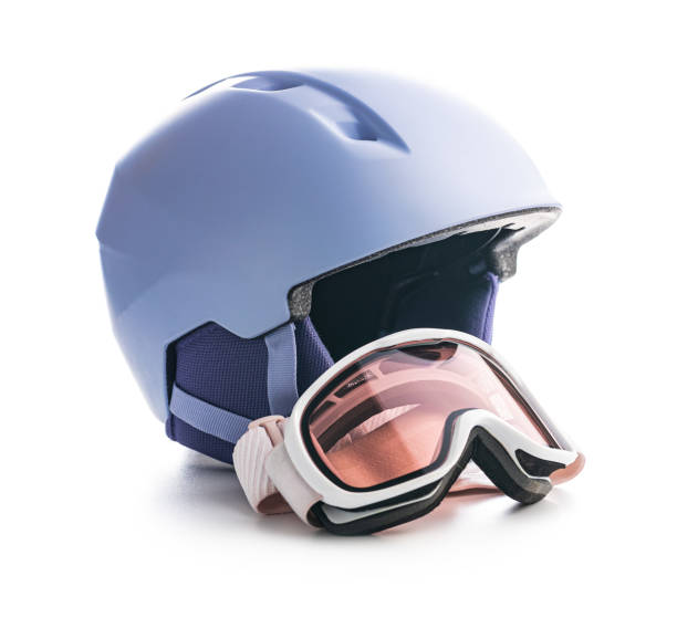 istock Ski or snowboarding helmet with goggles. 1368272427