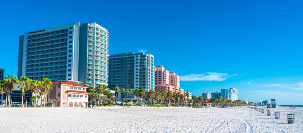 istock Clearwater beach with beautiful white sand in Florida USA 1368275619