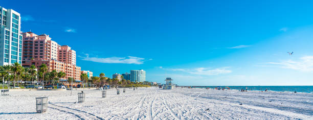 istock Clearwater beach with beautiful white sand in Florida USA 1368275772