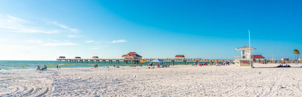 istock Clearwater beach with beautiful white sand in Florida USA 1368276736
