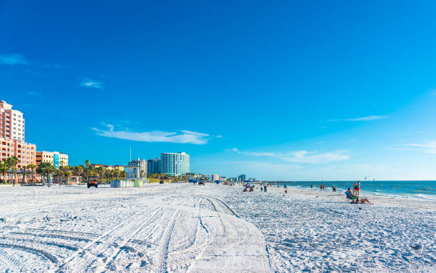 istock Clearwater beach with beautiful white sand in Florida USA 1368276780