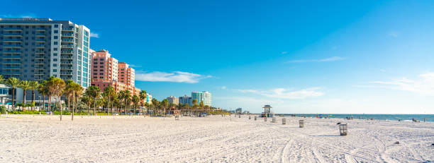 istock Clearwater beach with beautiful white sand in Florida USA 1368276841