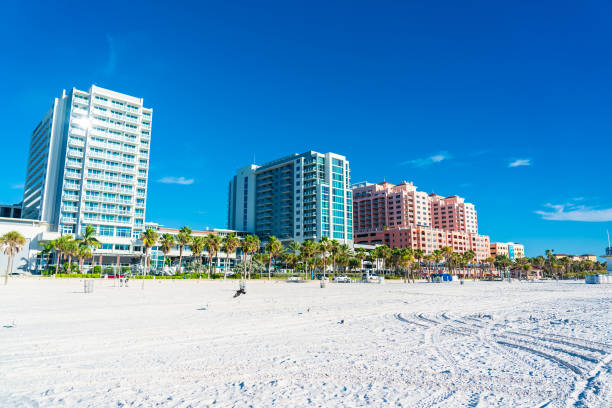 istock Clearwater beach with beautiful white sand in Florida USA 1368277067