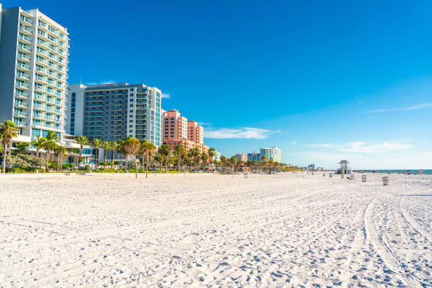 istock Clearwater beach with beautiful white sand in Florida USA 1368280116