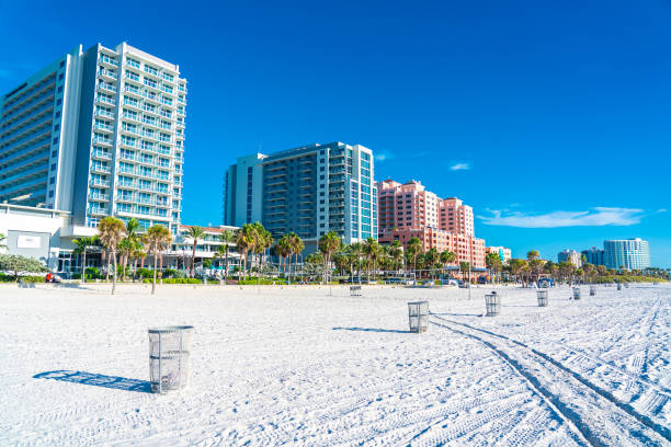 istock Clearwater beach with beautiful white sand in Florida USA 1368280182