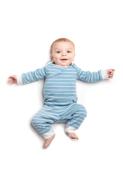 Happy Five Month Old Baby Boy stock photo