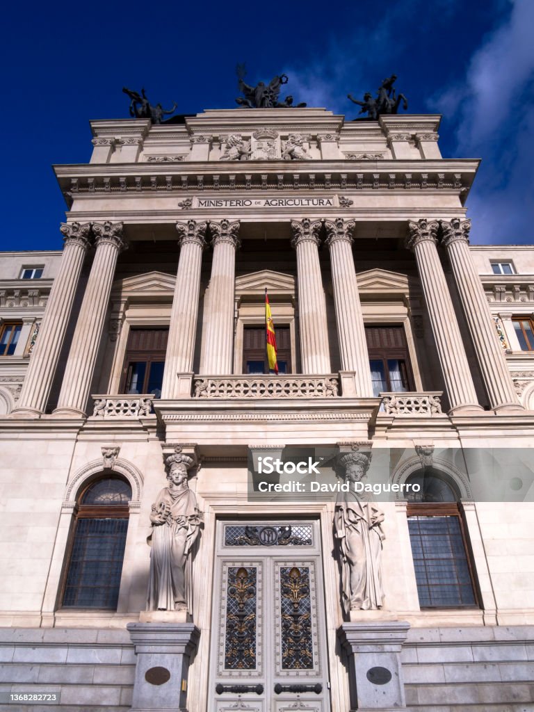 Ministry of Agriculture (Palacio de Fomento). Madrid. Spain City Stock Photo