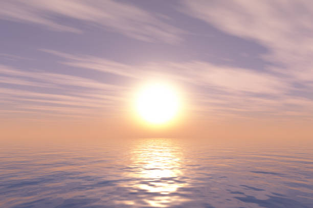 istock 3D ocean landscape against a sunset sky 1368284885