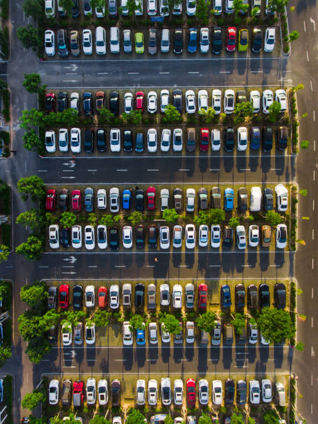istock Car parking aerial 1368286009