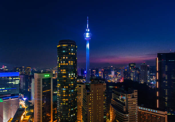 istock Kuala Lumpur skyline at night illuminations 1368286031