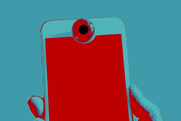 istock Algorithm Watching You - Kill Your Phone Movement  for a Digital Detox in Pop Art Style 1368288193