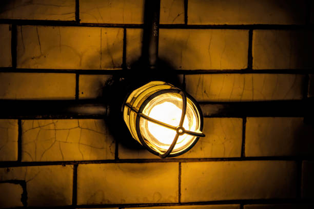 istock Safety Light in dark tiled hallway 1368293338