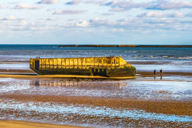 istock Old Ramp Beach Mulberry Harbor Arromanches-les-Bains Normandy France 1368295563