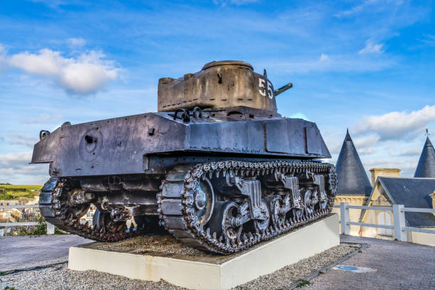 istock Sherman US Tank Monument Arromanches-les-Bains Normandy France 1368295607