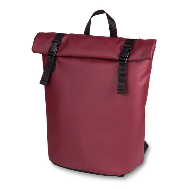 Stylish leather backpack stock photo