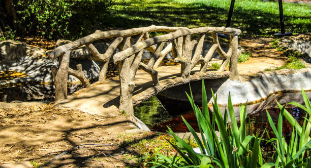 istock A handmade wooden bridge crosses a stream 1368317732