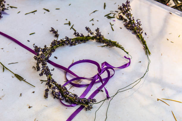 istock Lavender hair crown 1368317738