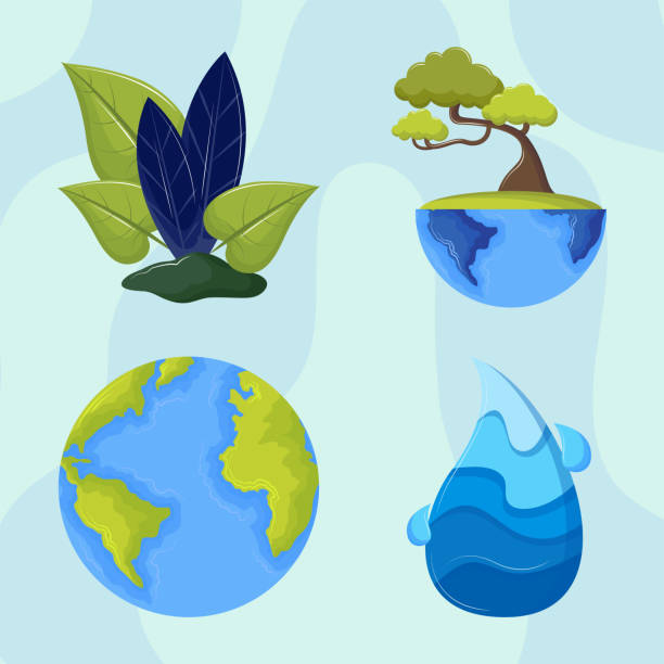 ilustrações, clipart, desenhos animados e ícones de conjunto dia da água - dia mundial da agua