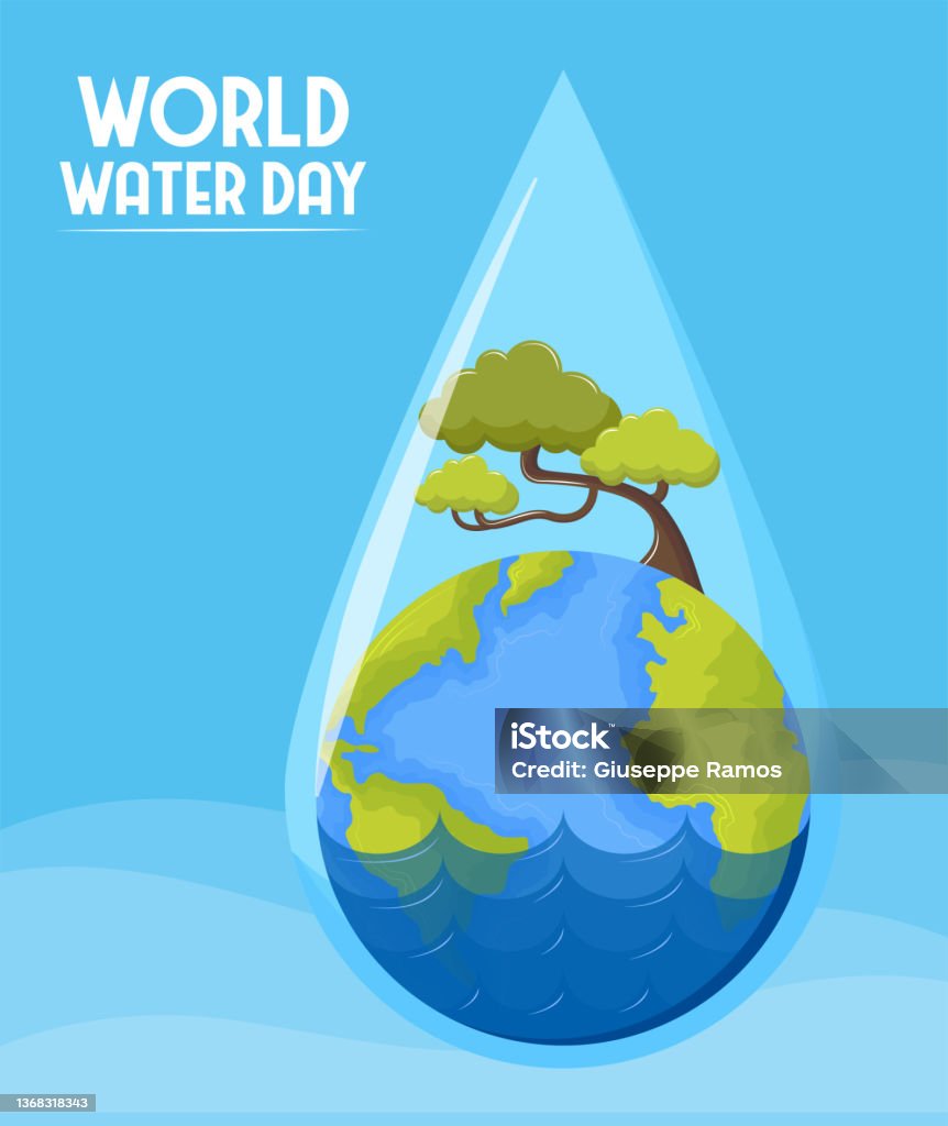 Dia Mundial da água - Vetor de Dia mundial da água royalty-free