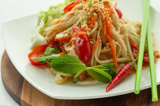 Spicy cabbage thai salad