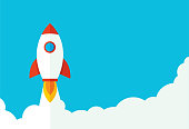 istock rocket launch. start-up symbol vector illustration 1368328656