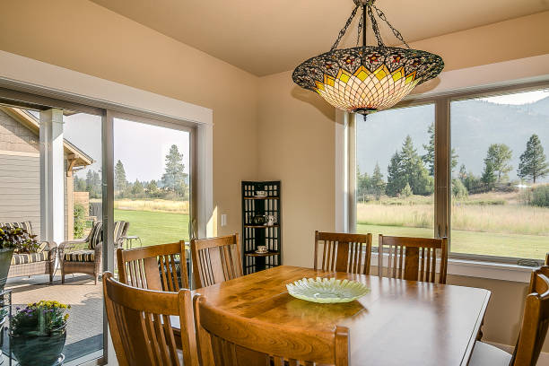 istock Wood dining set in new home 1368330533