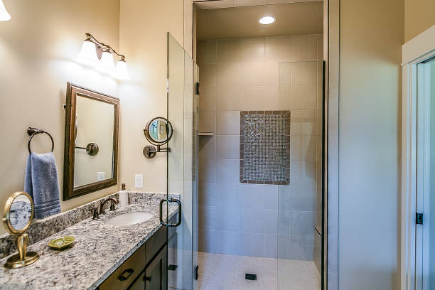 istock Granite countertops in bathroom 1368330548