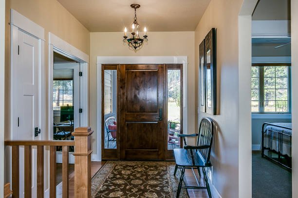 istock Narrow and long front entrance hallway 1368330550