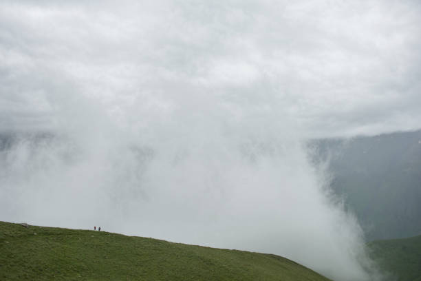 Peaks and slopes of the Caucasus Mountains in Georgia