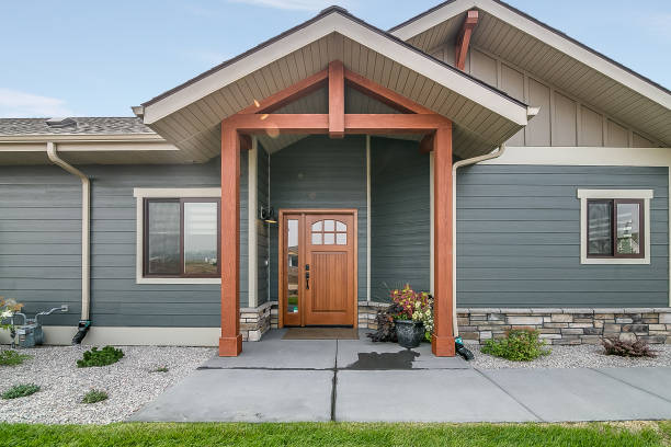 istock New build with blue and brown exterior 1368332867