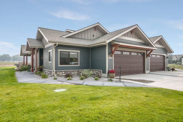 istock New build with blue and brown exterior 1368332878