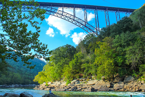 New River Gorge Bridge from the river