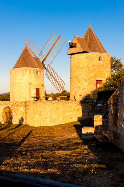istock windmills in Regusse, Provence, France 1368338430
