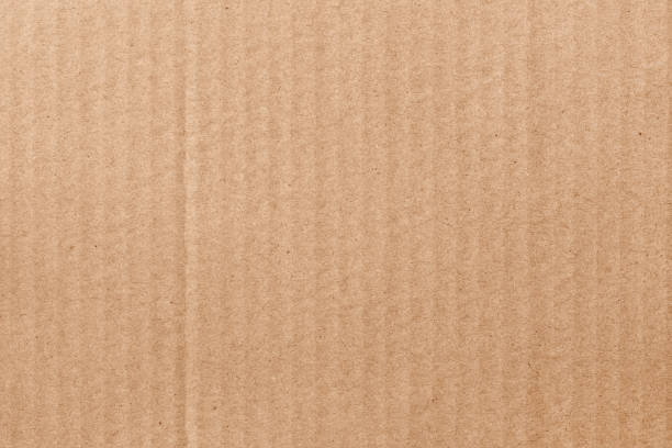 fondo abstracto de hoja de cartón marrón, textura de caja de papel de reciclaje en antiguo patrón vintage para el trabajo de arte de diseño. - paper craft brown wrinkled fotografías e imágenes de stock