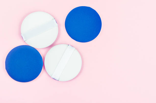 istock Sponge for powder circle shape cosmetics. Cosmetic concept. 1368349856