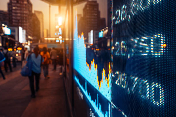 istock Real time quotes at the stock exchange 1368349993
