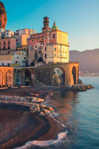 village of atrani, in the amalfi coast, italy village of atrani, in the amalfi coast, italy ravello stock pictures, royalty-free photos & images