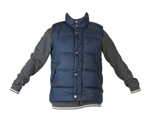 istock Sleeveless jacket and sweater isolated on white background. 1368353527
