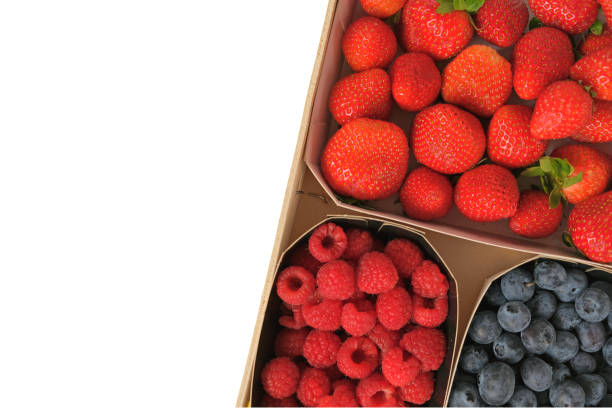 istock Strawberries, raspberries, blueberries, berries close-up on white background.summer berries. Healthy Sweet Dessert.berry harvest. 1368353537
