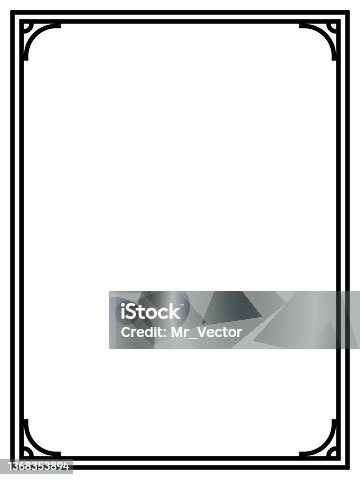 istock Simple vintage vector border frame 1368353894